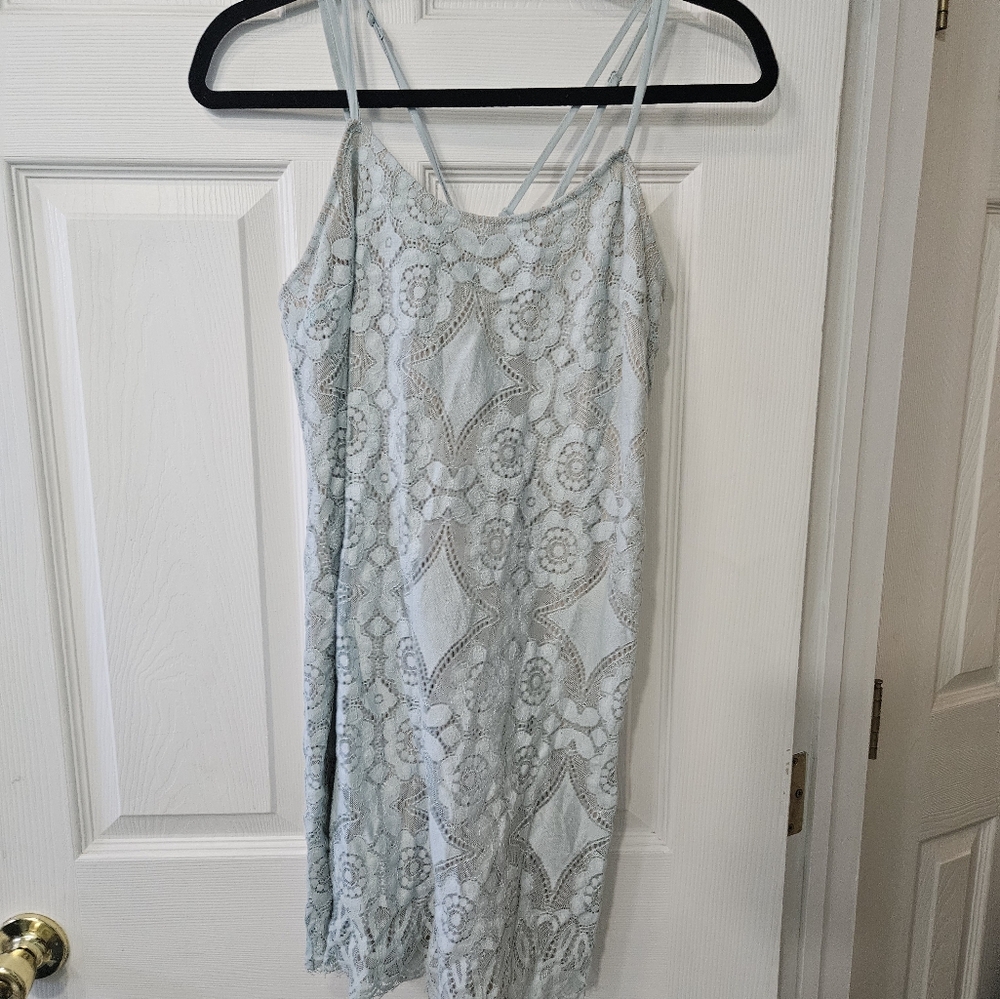 Nwt Love,Fire lace overlay dress L